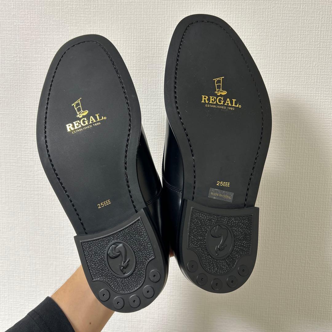 【未使用】REGAL シングルモンクストラップ ブラック 25cm