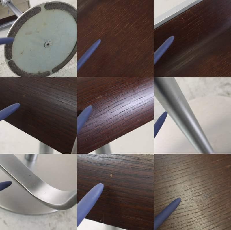 はなこ様6の6ラパルマ レム ハイスツール オーク突板 ブラウン 昇降回転