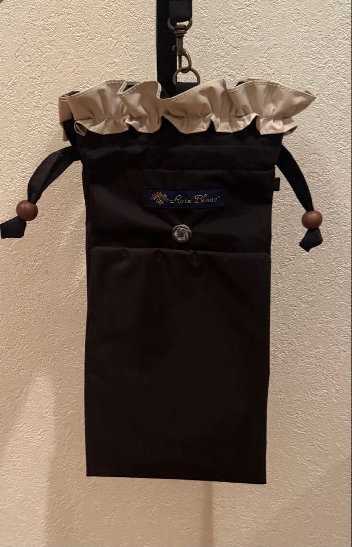 芦屋ロサブラン 日傘 2段折り フリル 曲がり竹手元