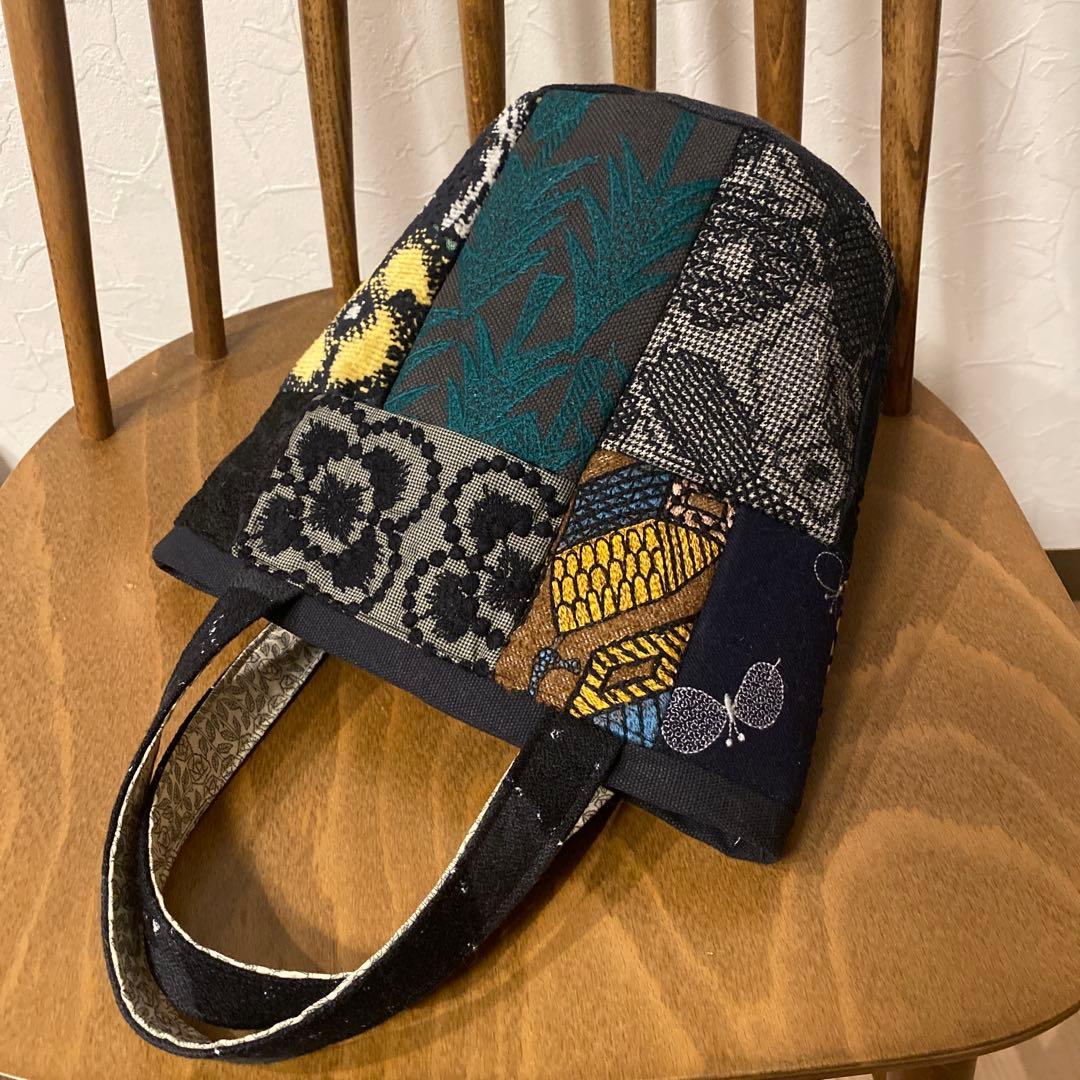 ♡handmade♡ ミナペルホネン　　　まぁるい底のバケツバッグ