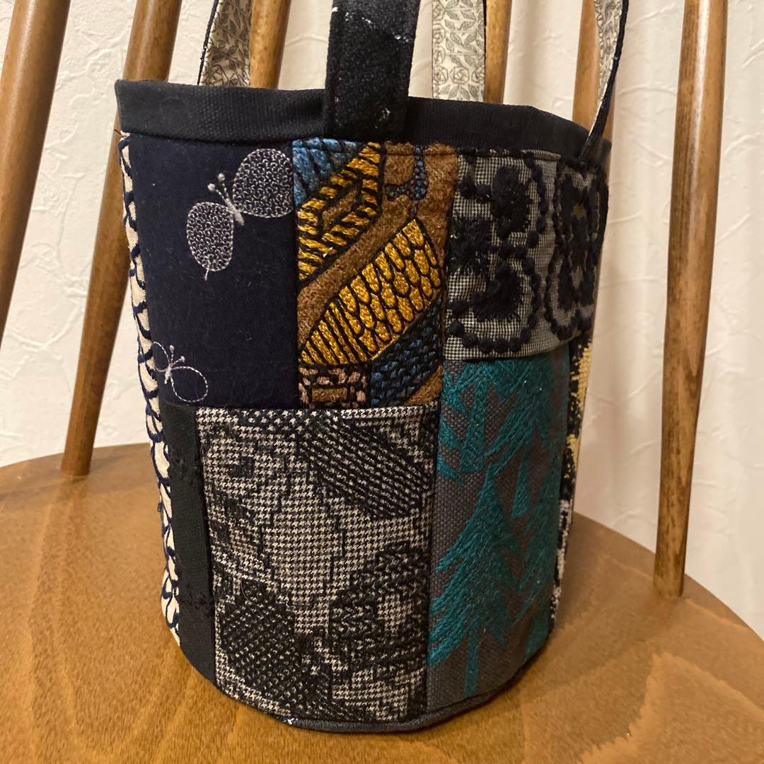 ♡handmade♡ ミナペルホネン　　　まぁるい底のバケツバッグ