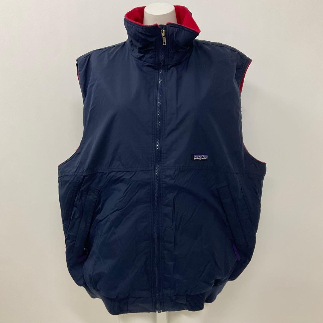 Patagonia USA製 シンチラシェルドベスト ネイビー×赤 XL 90s