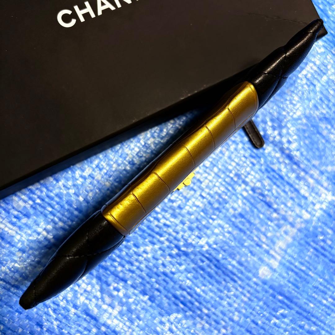 CHANEL⬛︎ウォレット⬛︎長財布⬛︎クロコ型押し⬛︎キルティング⬛︎レザー⬛︎ブラック