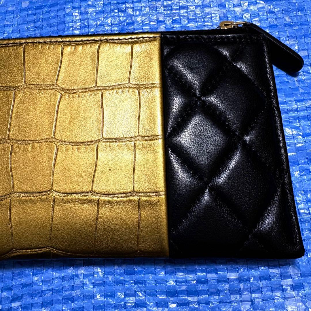 CHANEL⬛︎ウォレット⬛︎長財布⬛︎クロコ型押し⬛︎キルティング⬛︎レザー⬛︎ブラック