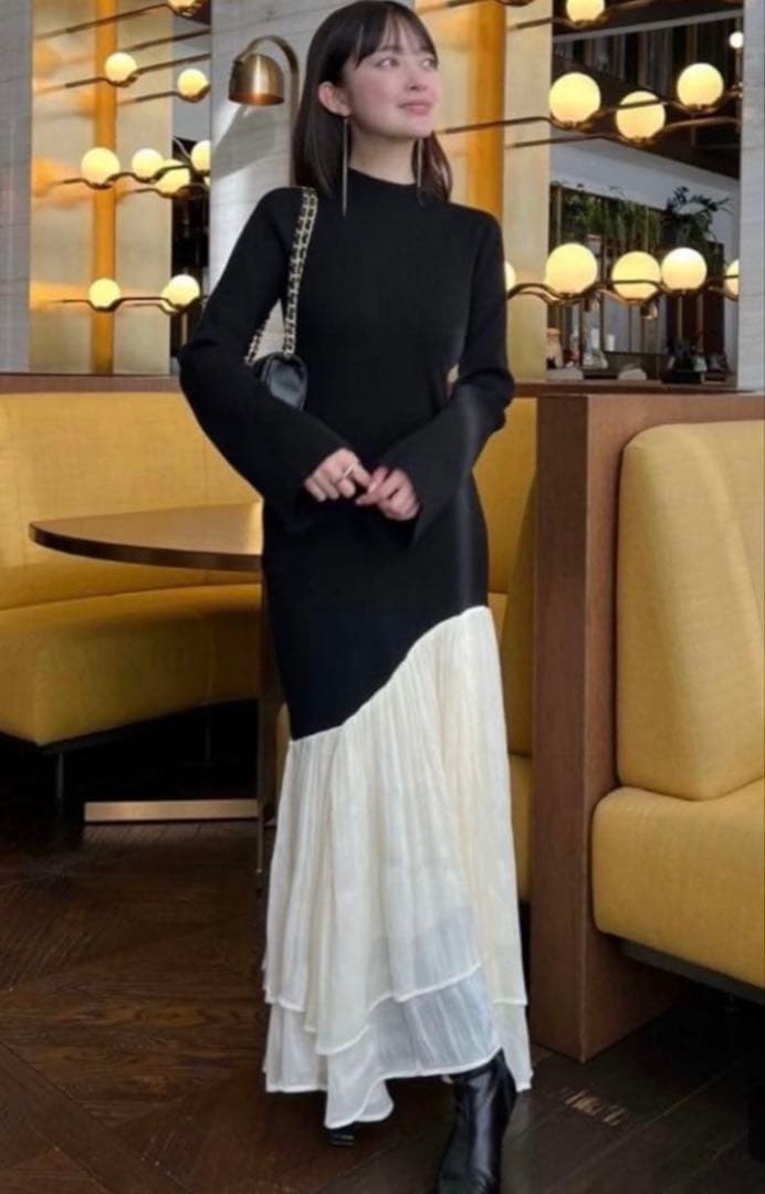 アニュアンス ドッキングワンピース グレー