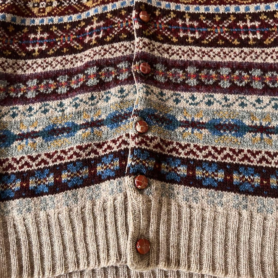 ジャミーソンズ Jamieson’s ニットベスト スコットランド製 総柄