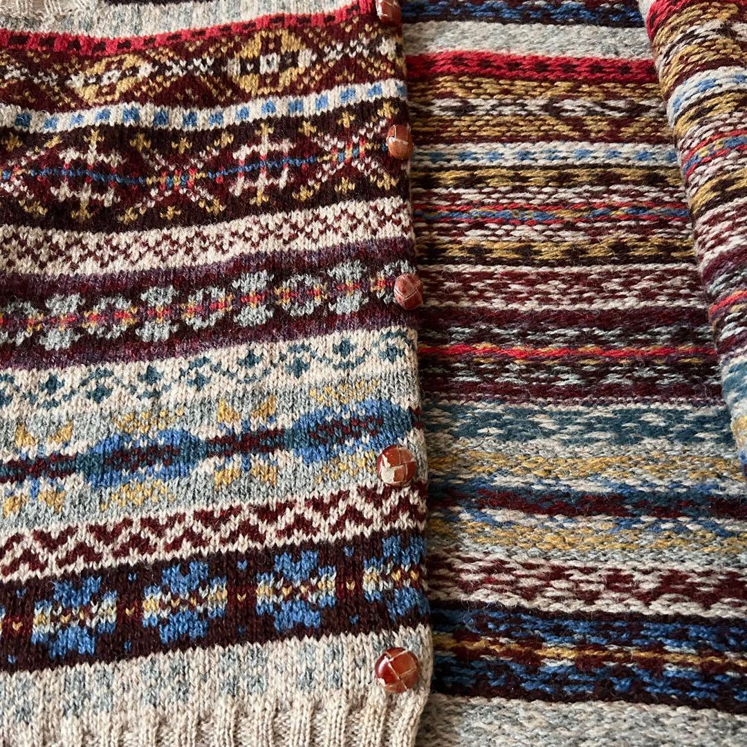 ジャミーソンズ Jamieson’s ニットベスト スコットランド製 総柄