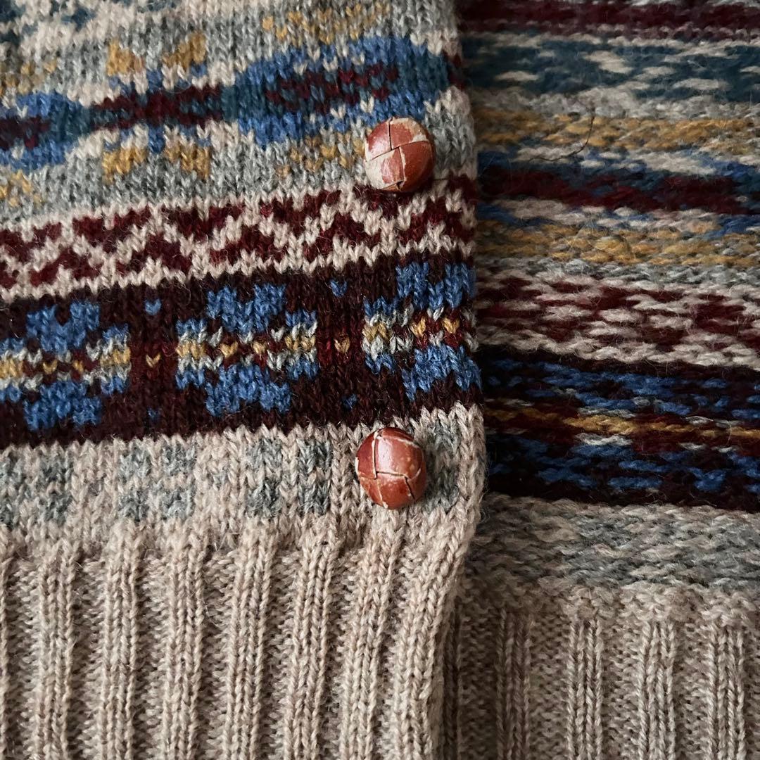 ジャミーソンズ Jamieson’s ニットベスト スコットランド製 総柄