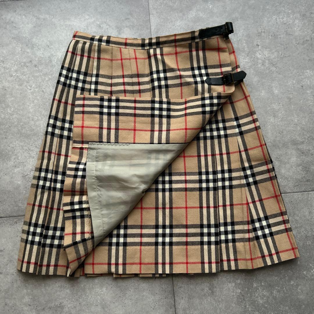 BURBERRY ノバチェック　プリーツ　スカート　ウール　Y2K