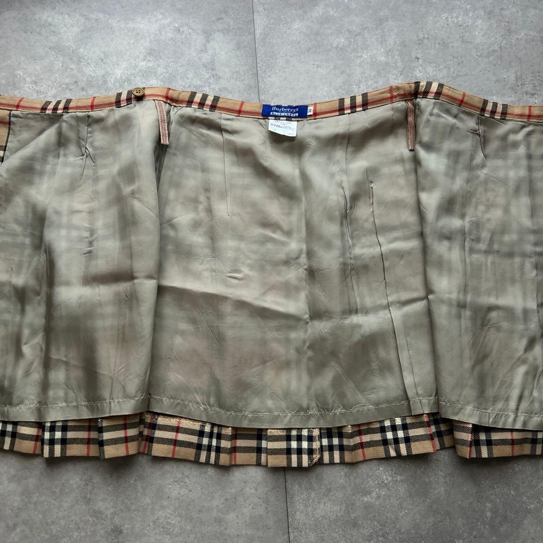 BURBERRY ノバチェック　プリーツ　スカート　ウール　Y2K