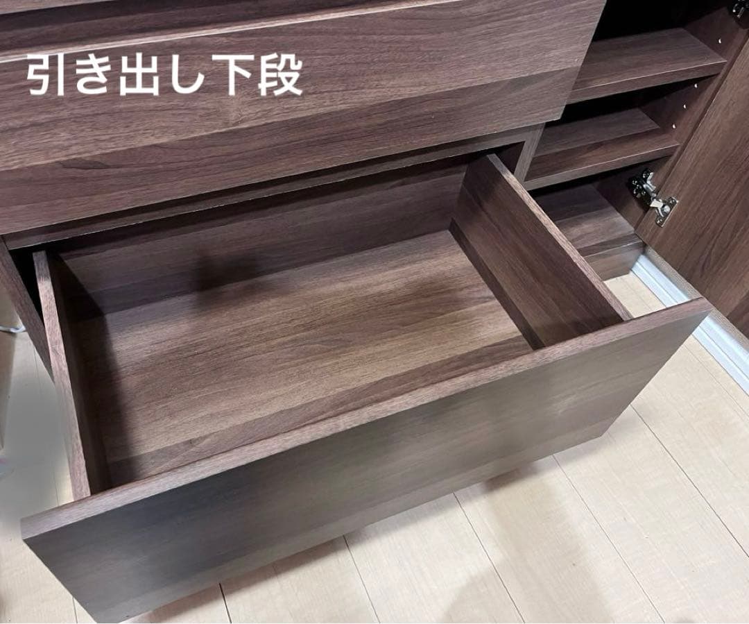 LOWYA【美品組み立て済】【3月発送】食器棚 コンセント付キッチン収納