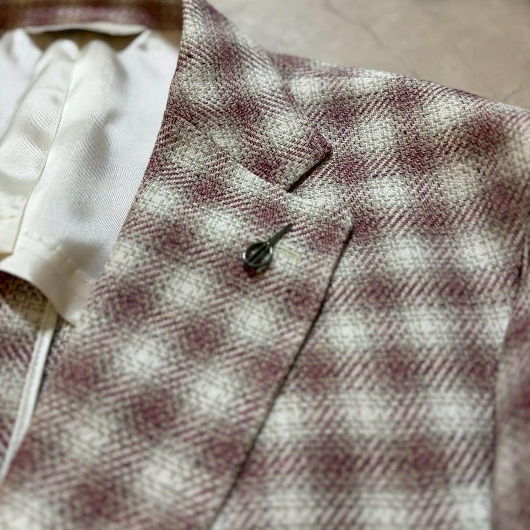 未使用タグ付き PAOLONI リネンコットン チェック 52