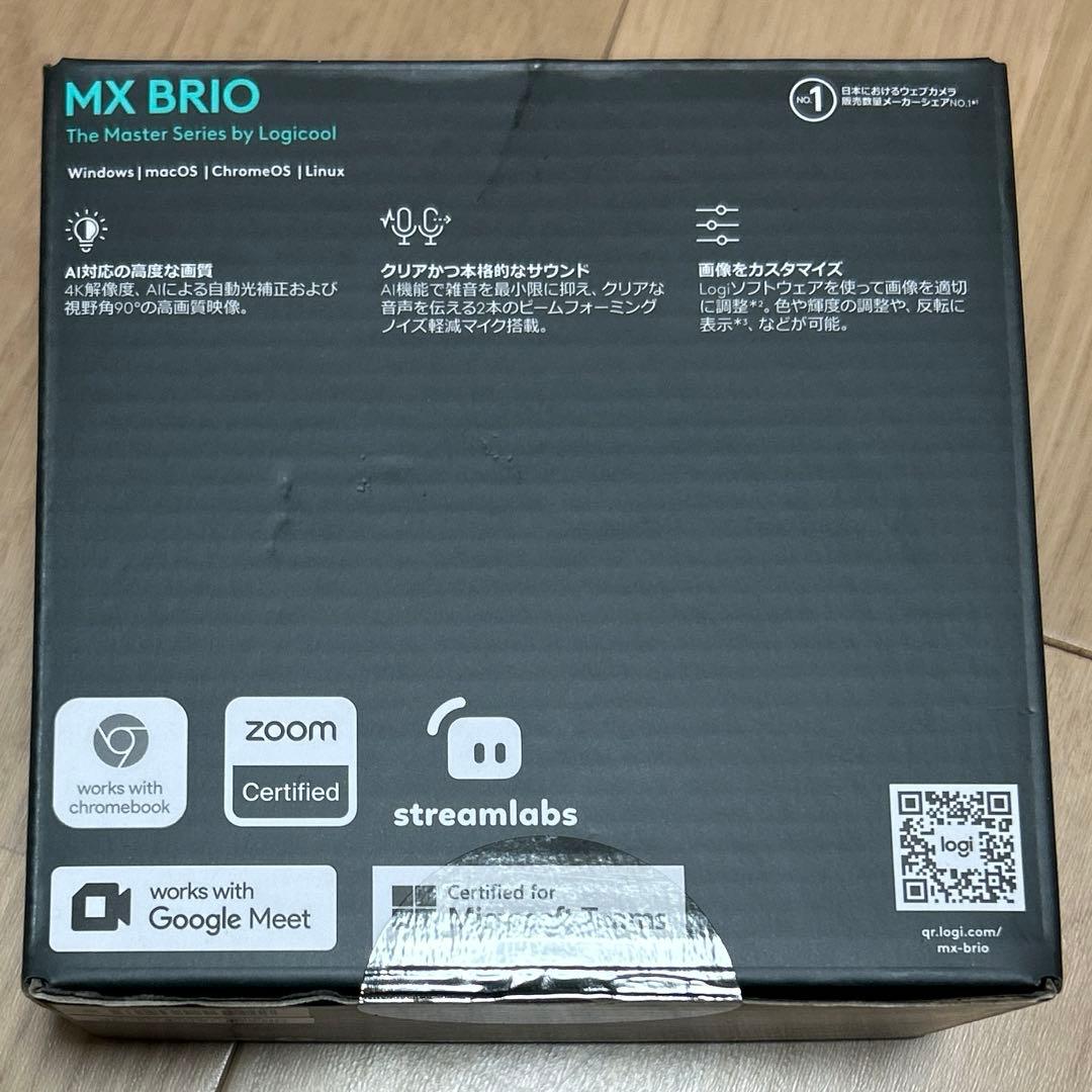 Logicool MX BRIO 4Kウェブカメラ 新品