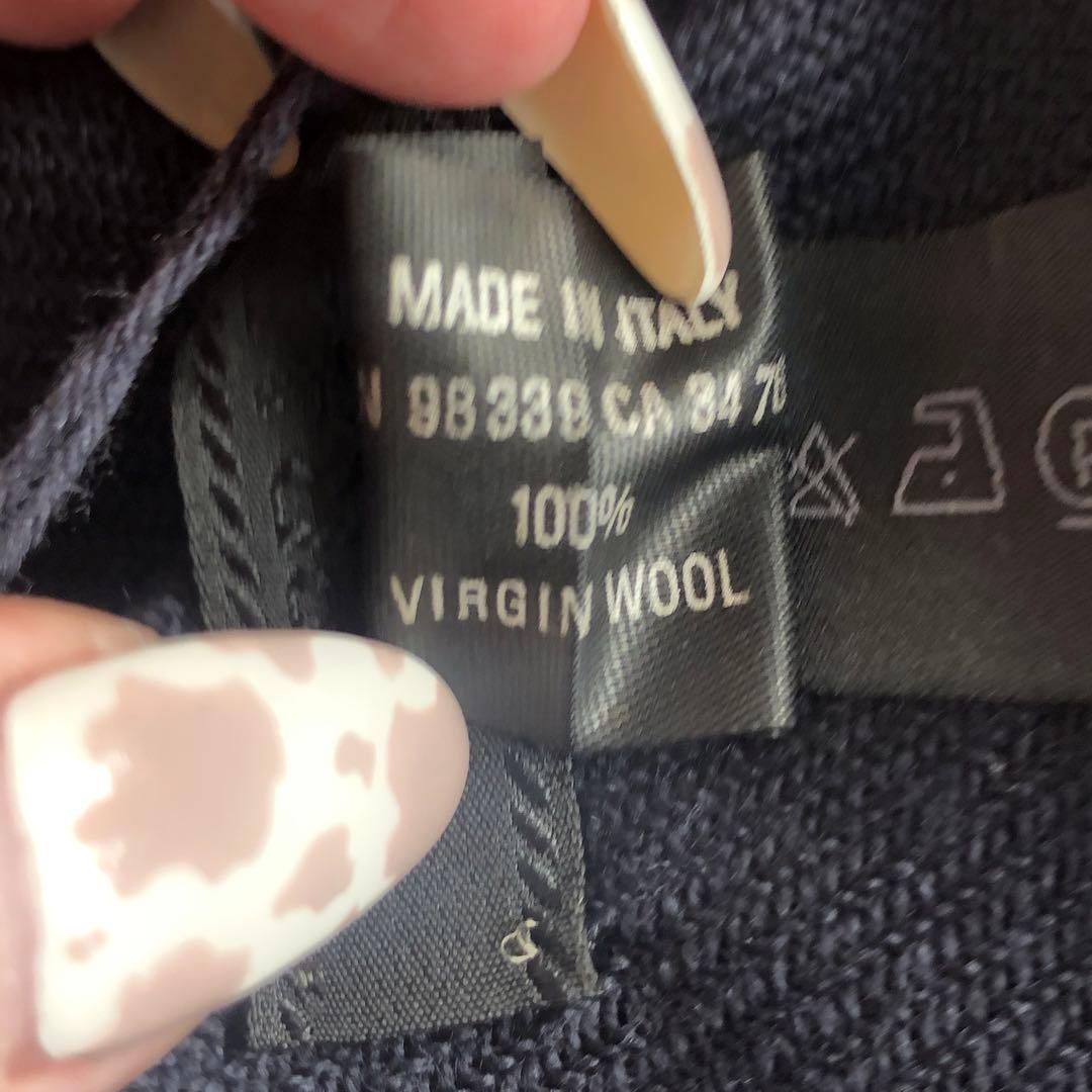 PRADA ネイビー ストール　マフラー　3N2502