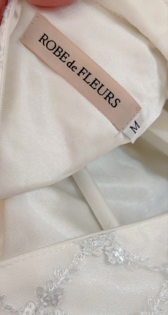 ローブドフルール パール ドレス ホワイト M キャバドレス