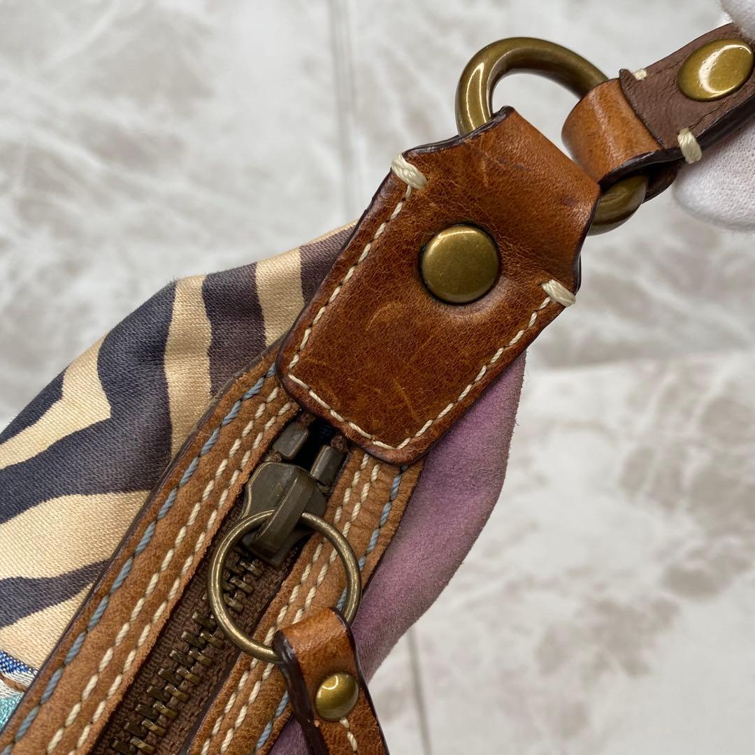 COACH コーチ パッチワーク デニム ショルダーバッグ