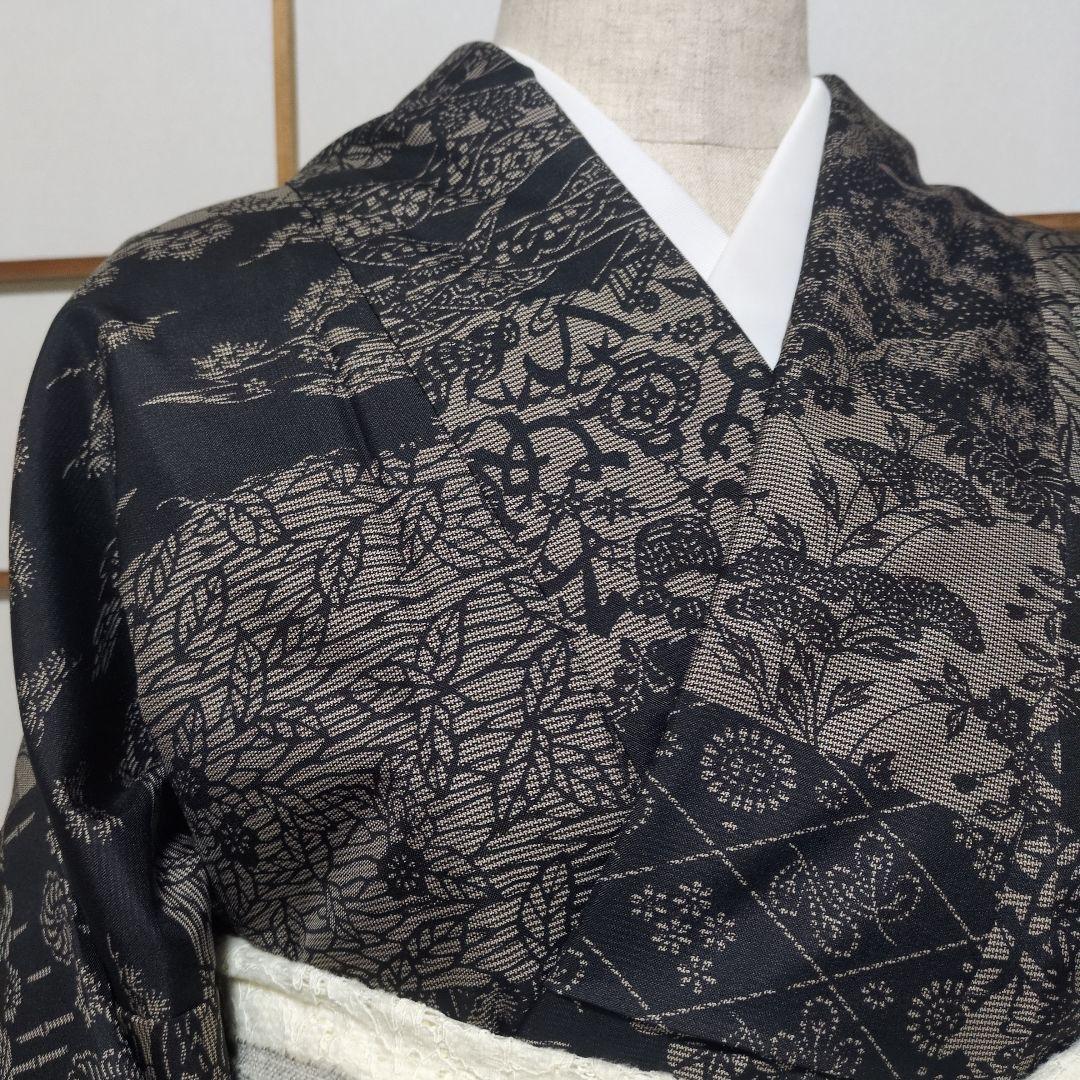 美品 型染 大島紬 丈162 裄68