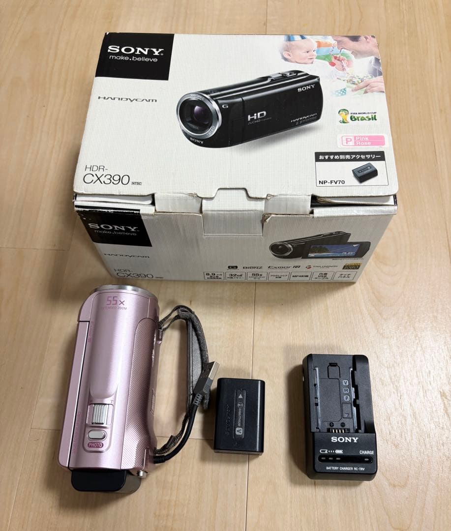 SONY HDR-CX390ビデオカメラ　ピンク
