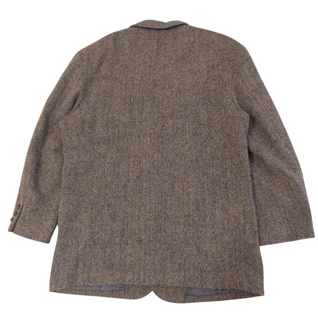 Papas ハリスツイード テーラードジャケット ブラウン系 Lサイズ