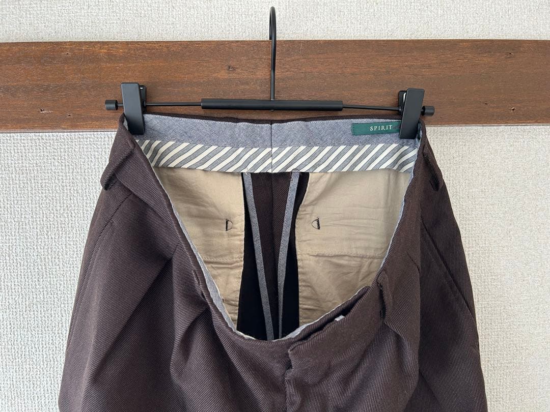 【BERWICH（ベルウィッチ）】LUCANO2Pウールブラウンワイドスラックス