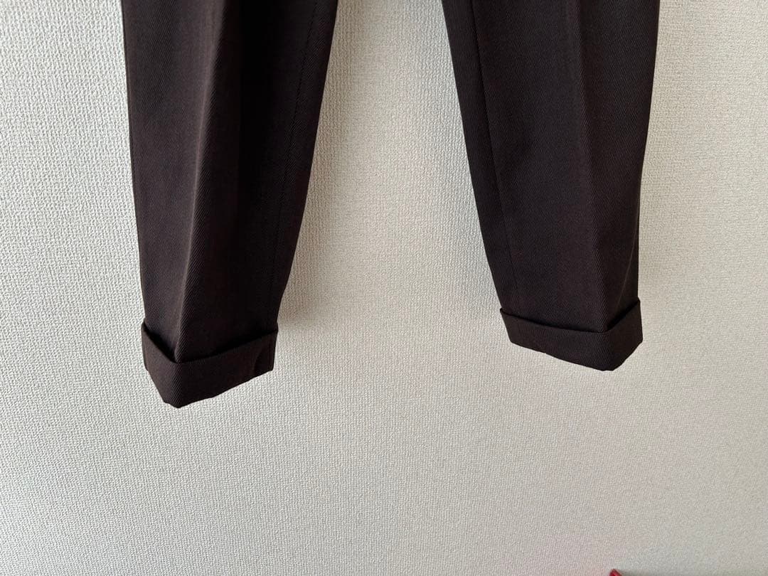 【BERWICH（ベルウィッチ）】LUCANO2Pウールブラウンワイドスラックス