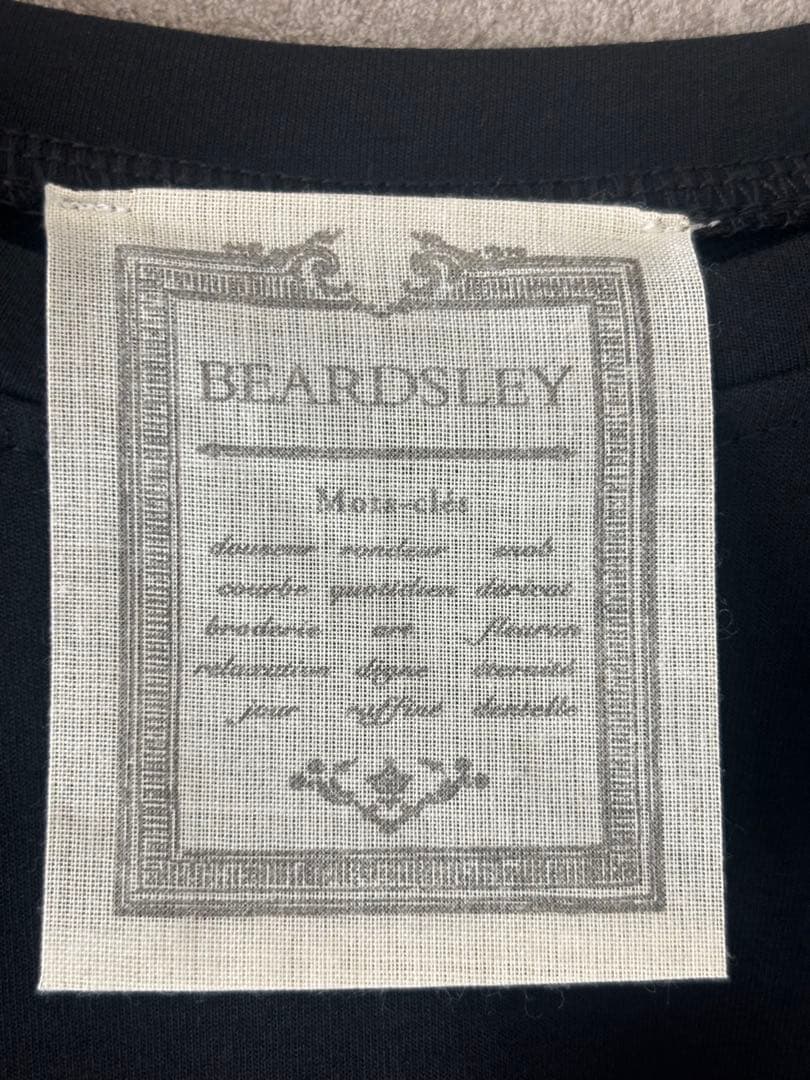 【美品】ビアズリー　後ろタフタビッグチェックチュニックワンピース　ブラック　F