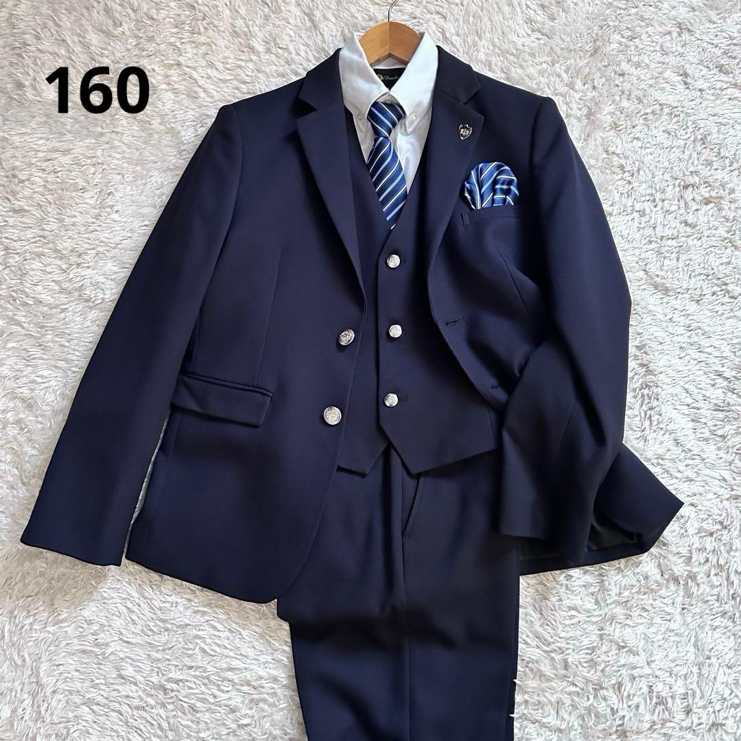 美品　ワンダーファクトリー　スーツ7点セット　ベスト　160　男子　フォーマル