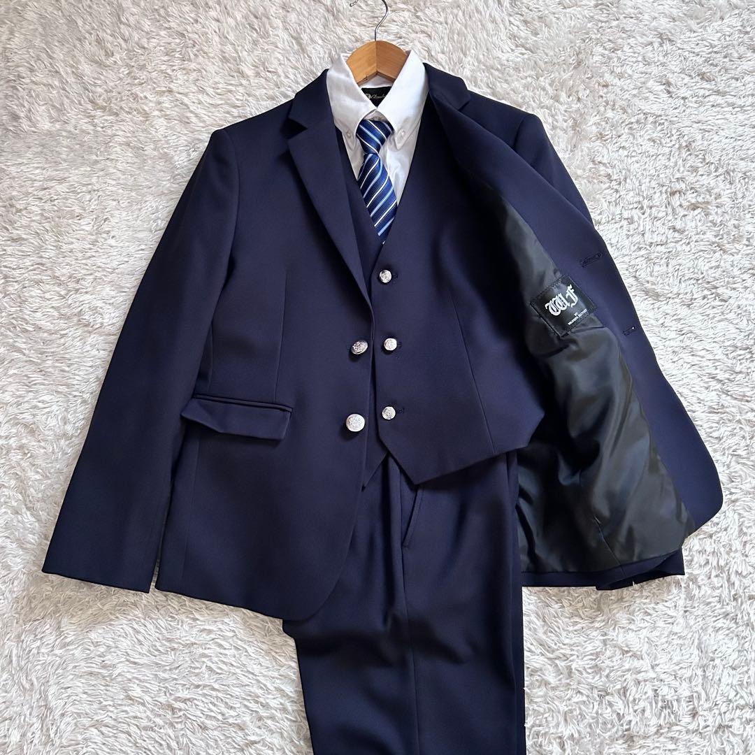 美品　ワンダーファクトリー　スーツ7点セット　ベスト　160　男子　フォーマル