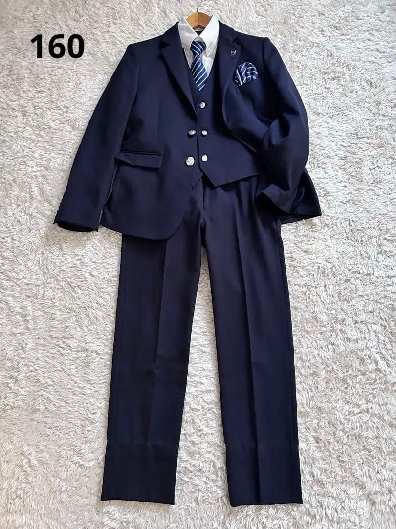 美品　ワンダーファクトリー　スーツ7点セット　ベスト　160　男子　フォーマル