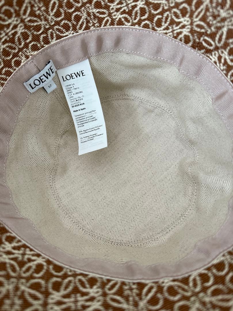 美品 LOEWE アナグラムバケットハット (ジャカード&カーフ)