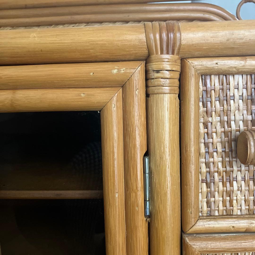 ラタン ガラスキャビネット