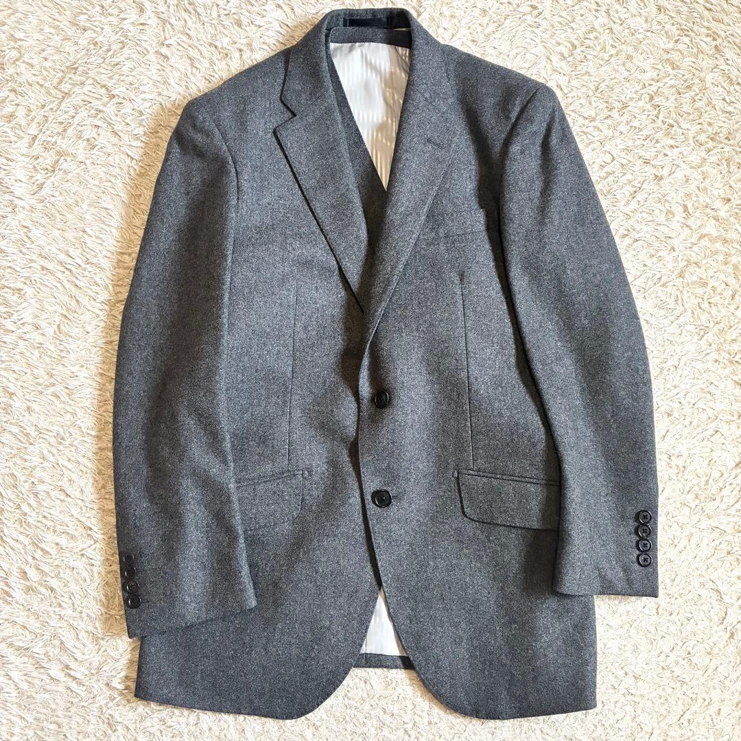 【美品】 高級生地　カノニコ3ピース スーツセットアップ グレー イタリア