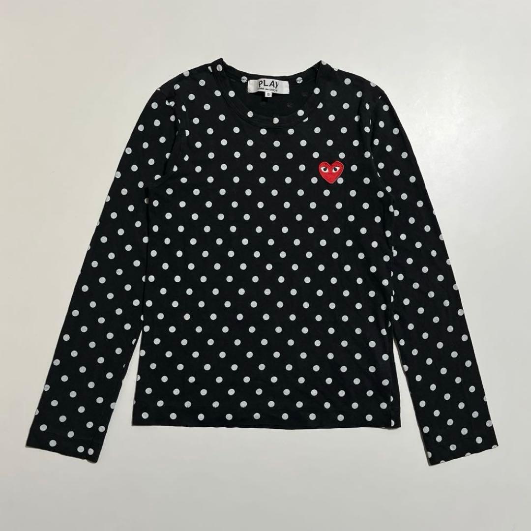 PLAY COMME de GARÇONS 長袖カットソー ドット ブラック S