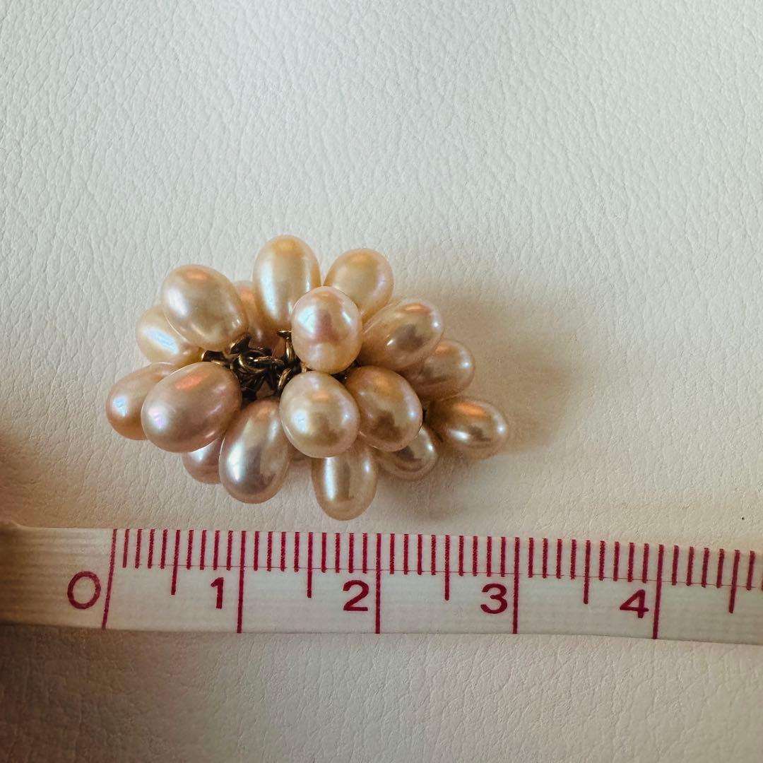 【真由美記事】パール 本真珠 ペンダントトップ K18 葡萄モチーフ