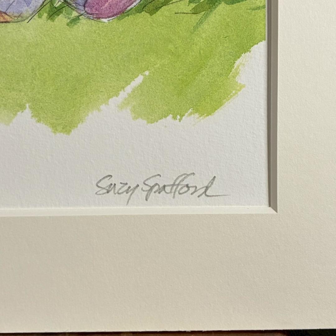 美品 スージー・スパッフォード「みんなともだち」版画 直筆サイン入 スージーズー