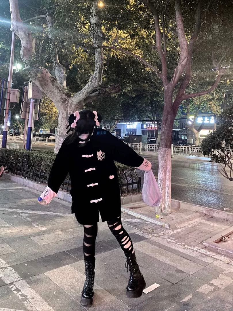 チャイナ風ゆったりトップス✦秋冬コーデ✦お出かけ普段着にもカワイイ