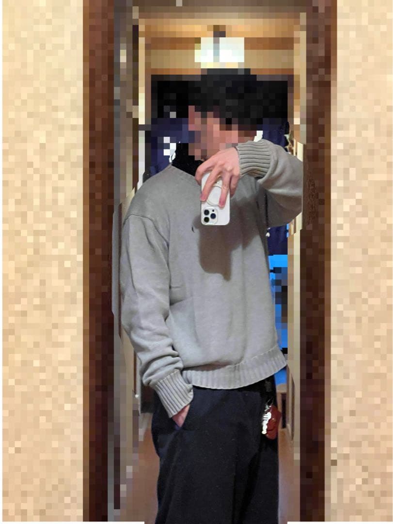 【期間限定】美品　ポロ　ラルフローレン コットンニット セーター グレー XL