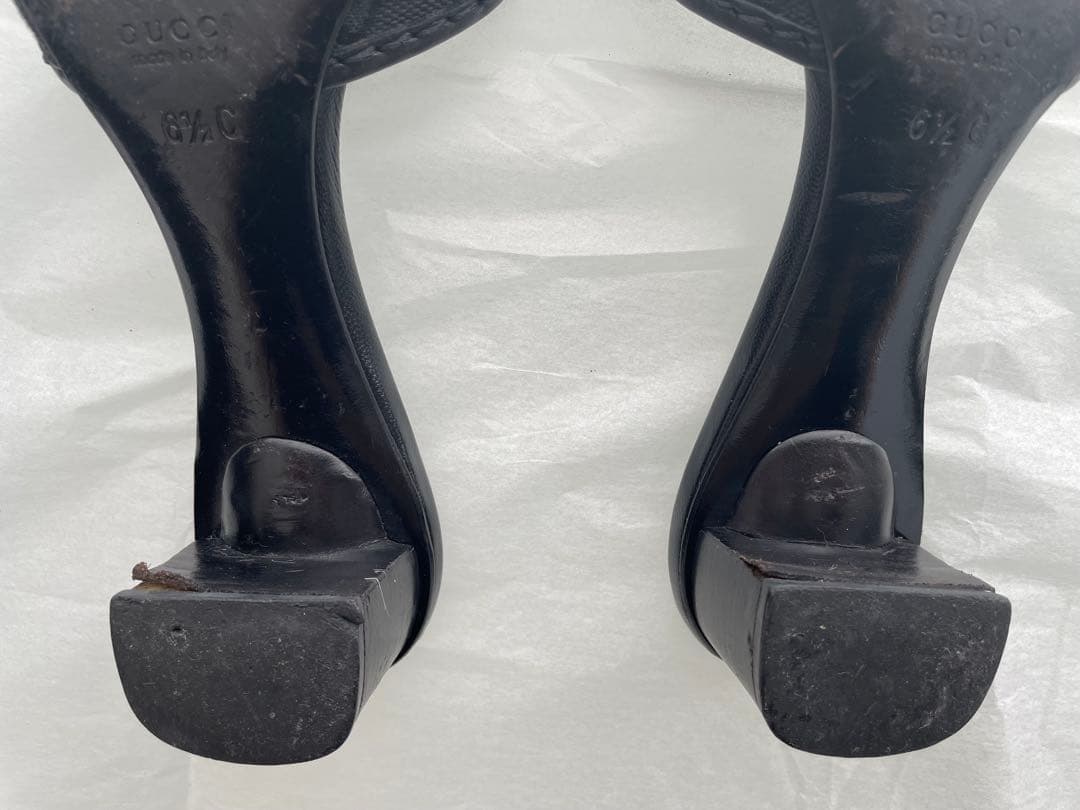 GUCCI グッチ　ミュール　GG柄　ブラック　サンダル　箱袋付き