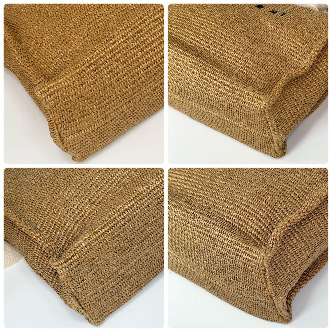 人気　MARNI マルニ　ラフィア　エフェクト　スモール　トートバッグ　ストロー