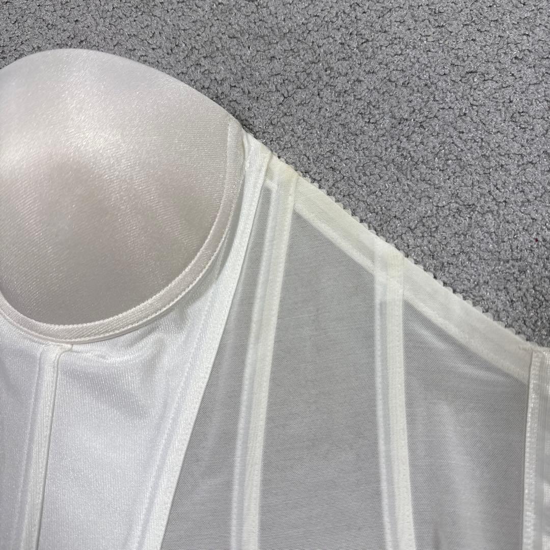 ホワイト コルセットブラジャー ショーツセット