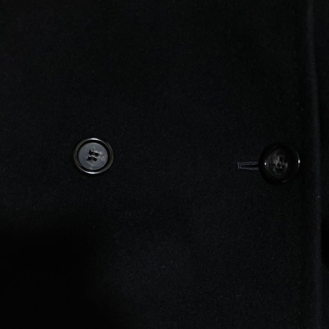 美品 23区 大きいサイズ 44 フーデットコート ウール アンゴラ ネイビー