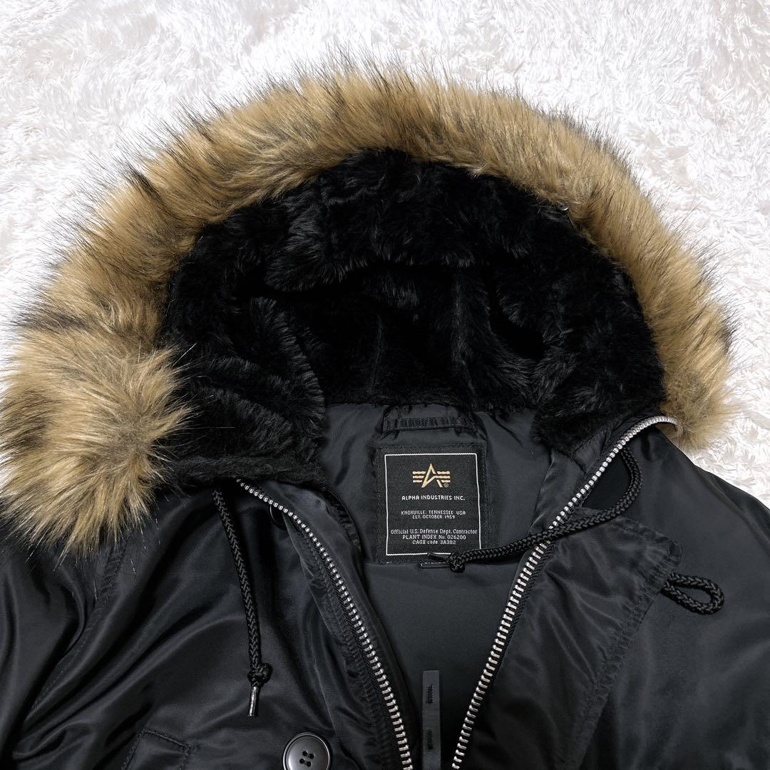 未使用級✨ALPHA N-3B フライトジャケット ブラック ミリタリー