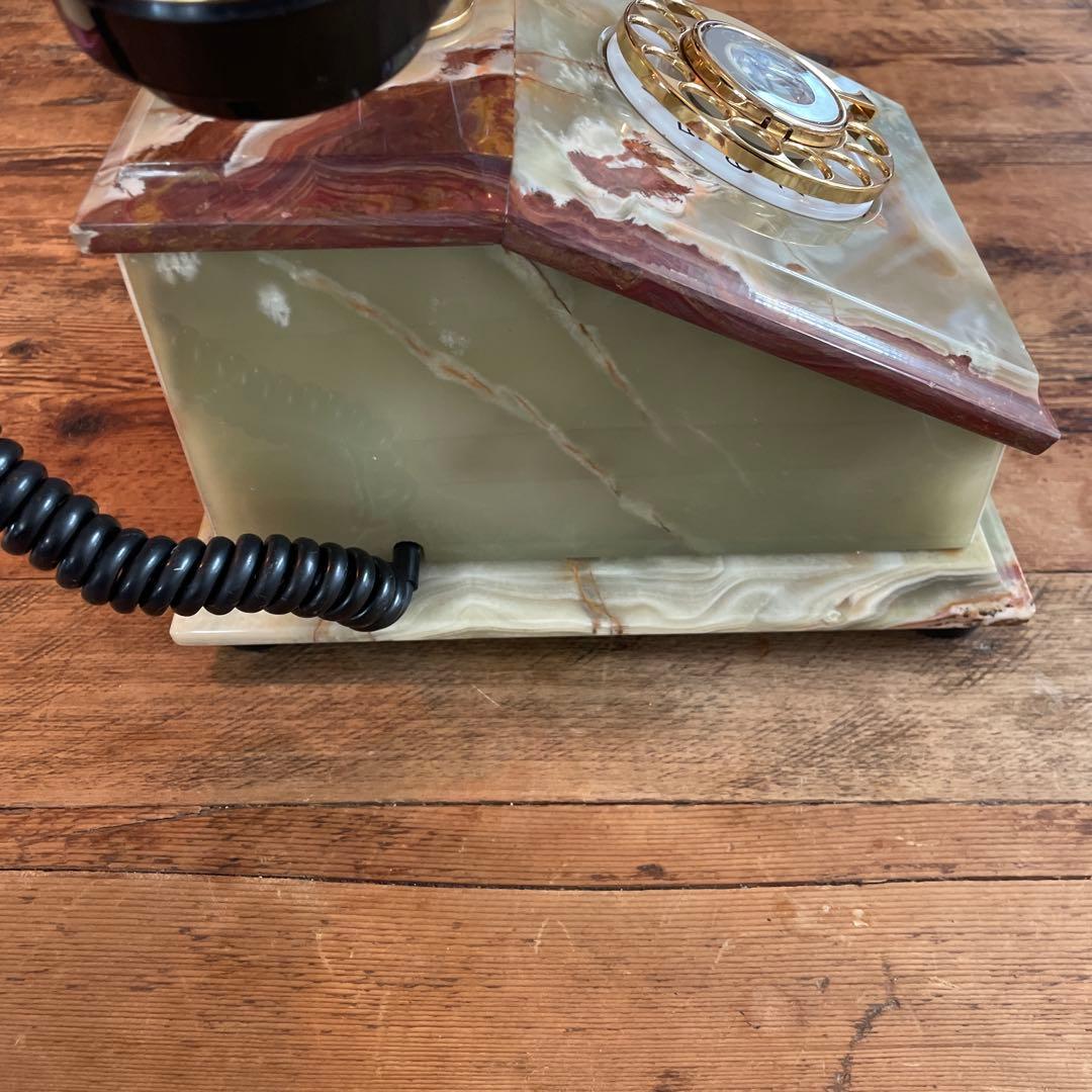 【美品】アンティーク大理石固定電話 1980年7月製 NIKKO 日興電機製作所