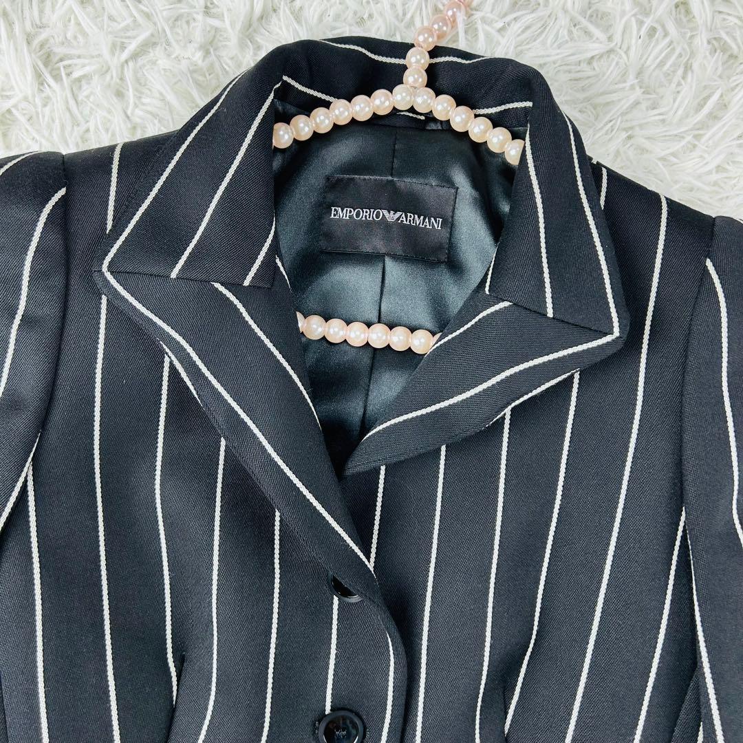 極美品　アルマーニ スーツ 2点セット マーメイド　スカート ストライプ