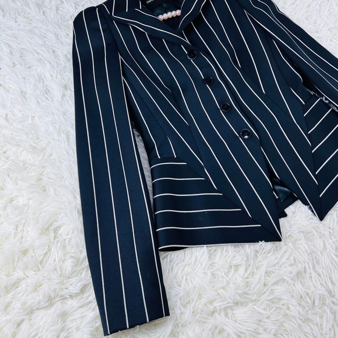 極美品　アルマーニ スーツ 2点セット マーメイド　スカート ストライプ