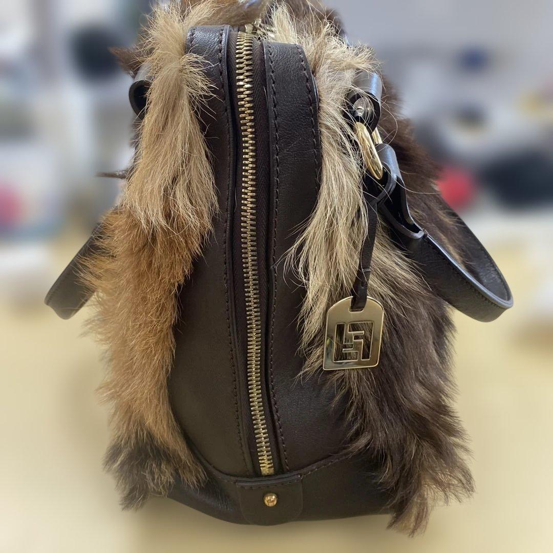 FENDI ファー ハンドバッグ 美品