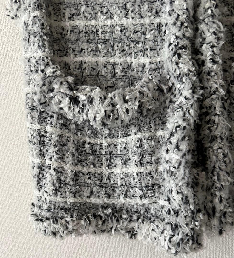 最終SALE【ユナイテッドアローズ】Vネック ミックスチェックツイードベスト