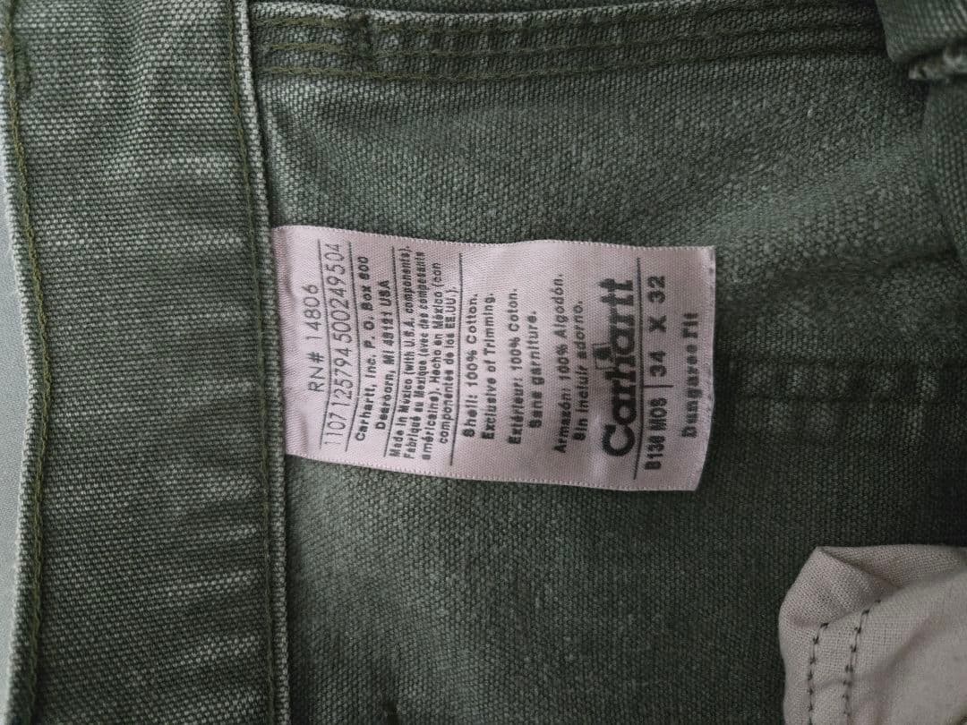 Carhartt カーハート ダブルニー Dungaree W34L32 カーキ