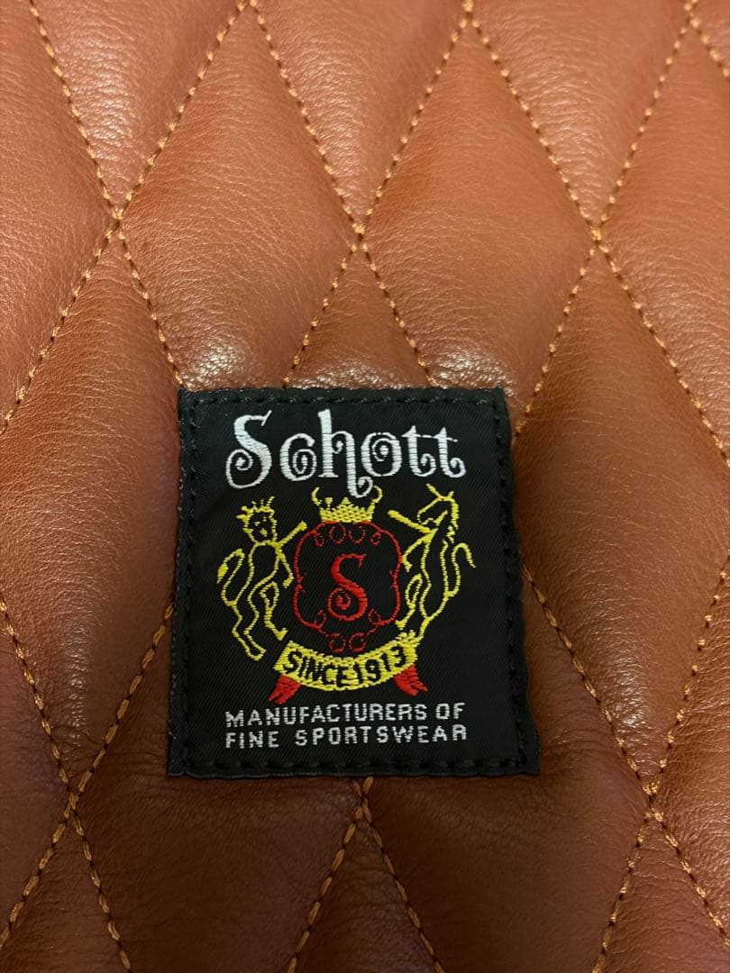 ショット Schott バナナショルダーバックレザー 牛革 ブラウン