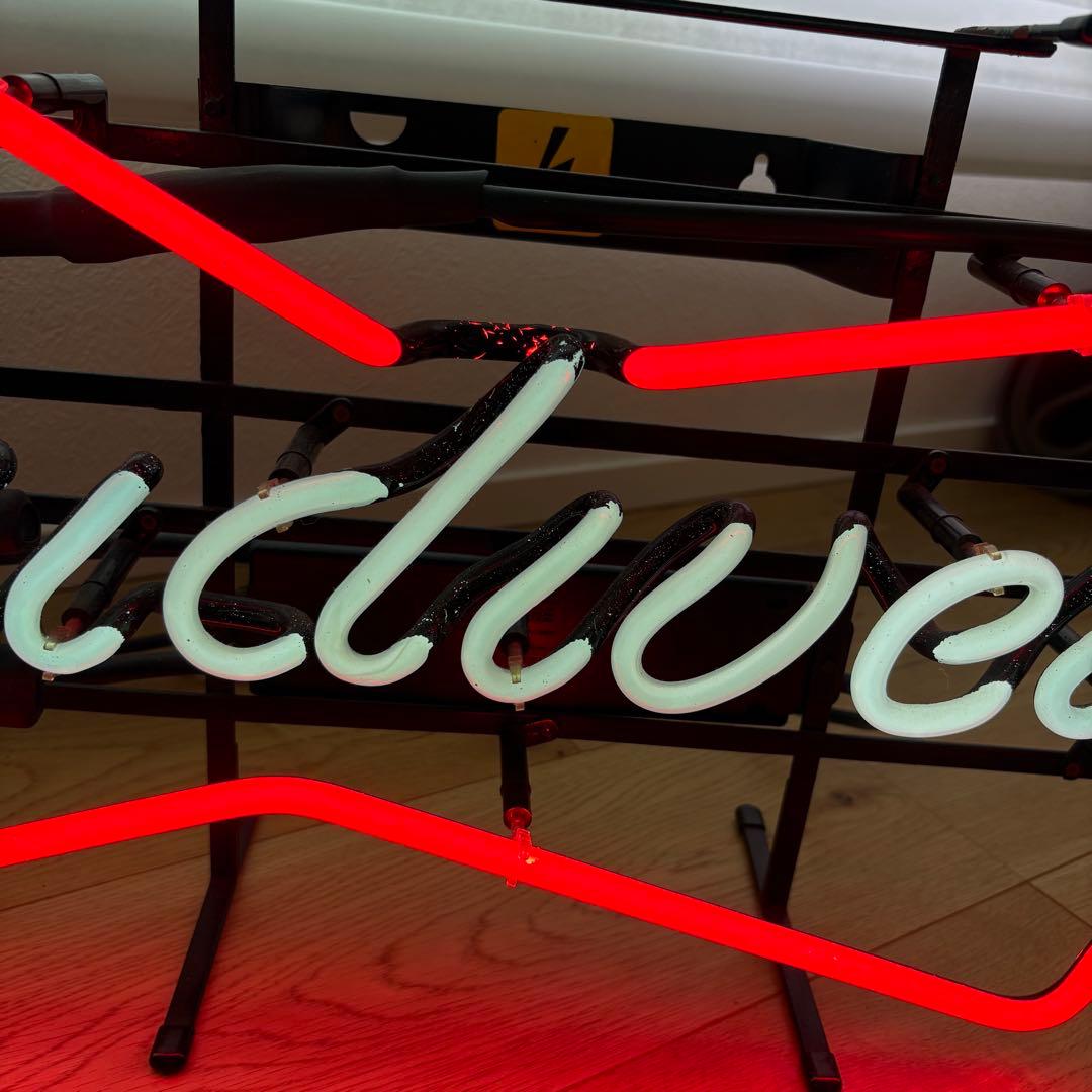 90年代　オリジナル　バドワイザー　ネオン管　ヴィンテージ